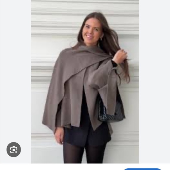 ZARA SHORT CAPE COAT - Picture 12 of 16